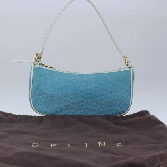 CELINE C Macadam Canvas Accessory Pouch Blue Auth yk16090V - Picture 13 of 16